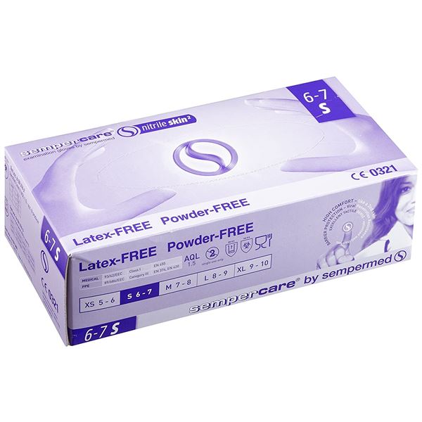 Rukavice Sempercare NITRILE skin2 - S, 200 ks