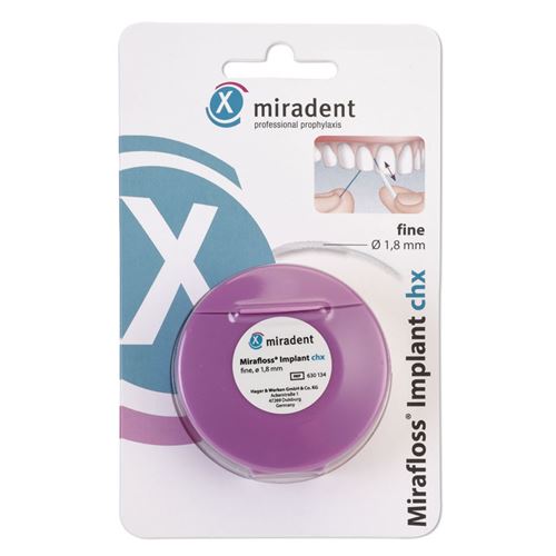 Mirafloss Implant CHX zubní nit jemná růžová 1,8mm