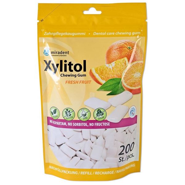 Xylitol žvýkačky sáček 200 ks - ovoce